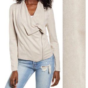 Blank NYC - Women's Drape Front Faux Suede Vegan Jacket